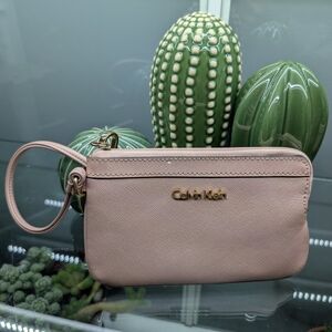 Calvin Klein Pink Wristlet Clutch